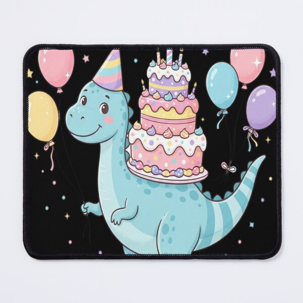 Item preview, Cute Confetti Brontosaurus Birthday  with Rainbow Cake designed and sold by ChiqueAvenue.