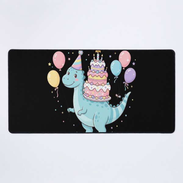 Item preview, Cute Confetti Brontosaurus Birthday with Rainbow Cake designed and sold by ChiqueAvenue.