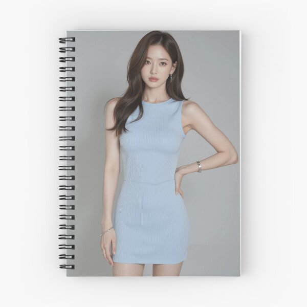 Item preview, Ice Blue Line – Elegant Ribbed Knit Fashion Portrait designed and sold by SEIMEI2025.