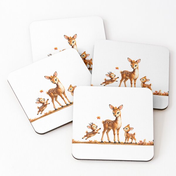 Item preview, Cozy Autumn Deer Family – Cute Doe and Fawns designed and sold by HO•Designs.