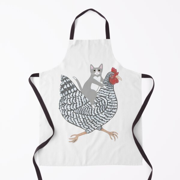 Item preview, Grey Tuxedo Cat Chicken Ride ⭐⭐⭐⭐⭐ designed and sold by latenitedraw.