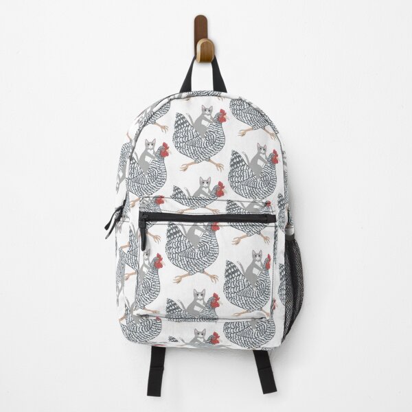 Item preview, Grey Tuxedo Cat Chicken Ride ⭐⭐⭐⭐⭐ designed and sold by latenitedraw.