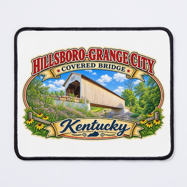 Item preview, Hillsboro-Grange City Covered Bridge sticker designed and sold by gotucoveredart.