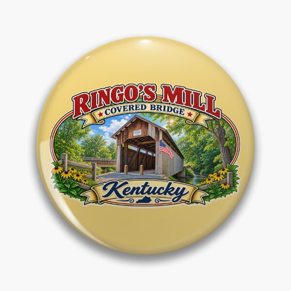 Item preview, Ringo's Mill Covered Bridge sticker designed and sold by gotucoveredart.