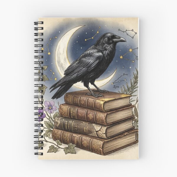 Item preview, Raven Books Moon Dark Academia designed and sold by IntelliMindDesigns.