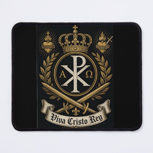Item preview, Viva Cristo Rey Chi Rho Royal Crown Emblem designed and sold by Apostolic Art & Apparel.