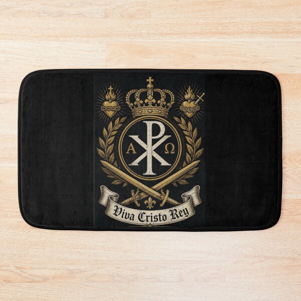 Item preview, Viva Cristo Rey Chi Rho Royal Crown Emblem designed and sold by Apostolic Art & Apparel.