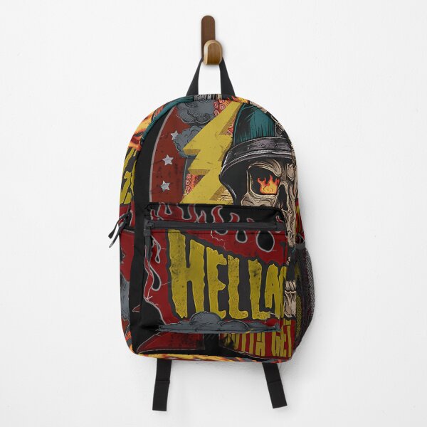 Item preview, Flaming Skull Wearing Helmet With Octopus Tentacles designed and sold by Pintergallery.