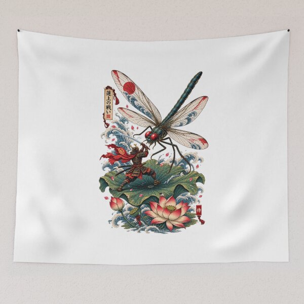 Item preview, The Battle Over the Lotus | Japanese Ukiyo-e Samurai Art designed and sold by Substance_life.