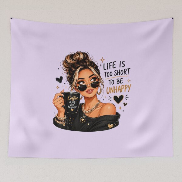 Item preview, Life is too short to be unhappy designed and sold by Blue-Fall.