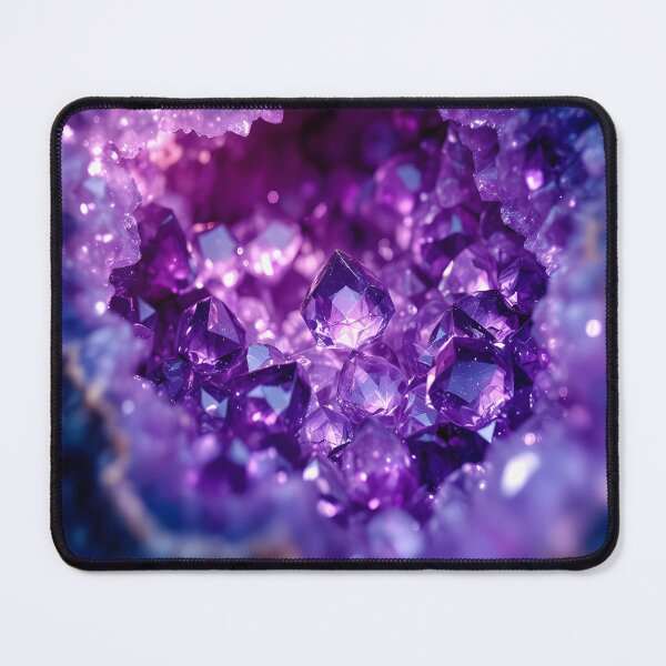 Item preview, Glowing Purple Amethyst Crystal Geode | Mystical Gemstone Fantasy designed and sold by DreamyWallVibes.
