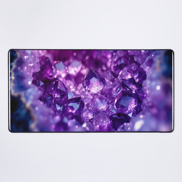 Item preview, Glowing Purple Amethyst Crystal Geode | Mystical Gemstone Fantasy designed and sold by DreamyWallVibes.
