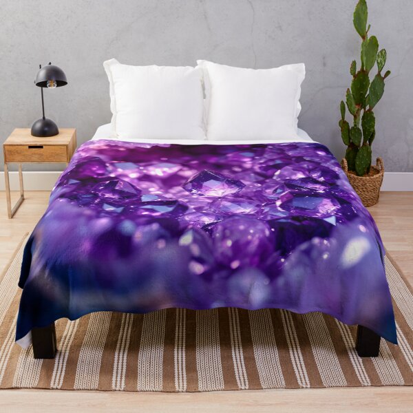 Item preview, Glowing Purple Amethyst Crystal Geode | Mystical Gemstone Fantasy designed and sold by DreamyWallVibes.