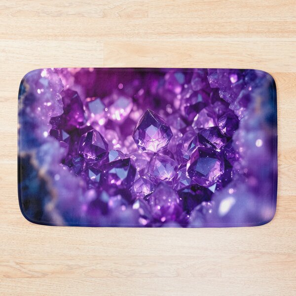 Item preview, Glowing Purple Amethyst Crystal Geode | Mystical Gemstone Fantasy designed and sold by DreamyWallVibes.