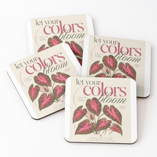 Item preview, Let Your Colors Bloom Crimson Caladium Poster designed and sold by fawnette!.