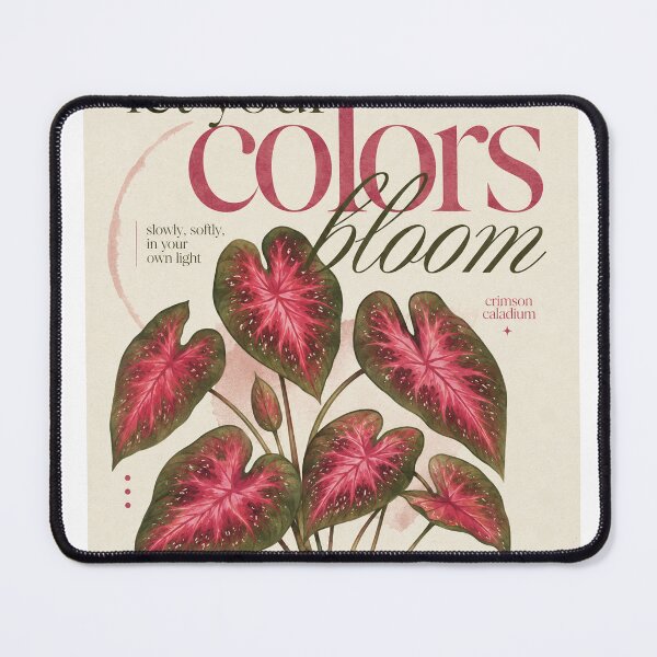 Item preview, Let Your Colors Bloom Crimson Caladium Poster designed and sold by fawnette!.