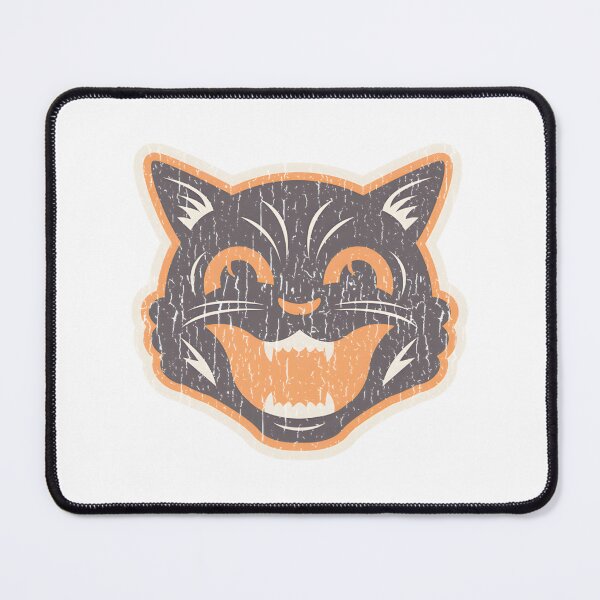 Item preview, Vintage Halloween Black Cat Grinning Retro Spooky Feline ⭐⭐⭐⭐⭐ designed and sold by latenitedraw.