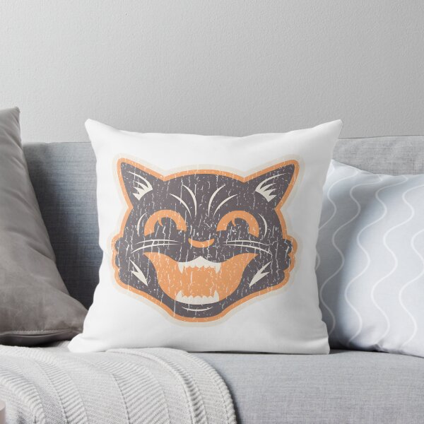 Item preview, Vintage Halloween Black Cat Grinning Retro Spooky Feline ⭐⭐⭐⭐⭐ designed and sold by latenitedraw.