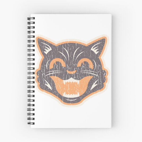 Item preview, Vintage Halloween Black Cat Grinning Retro Spooky Feline ⭐⭐⭐⭐⭐ designed and sold by latenitedraw.
