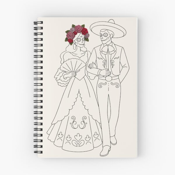Item preview, Day of the Dead Couple with Knitted Rose Crown designed and sold by knitcorner26.