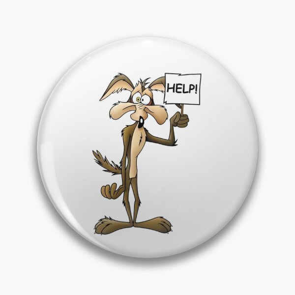 Item preview, Looney Tunes Wile E Coyote Holding Help Sign designed and sold by sauruscreated.