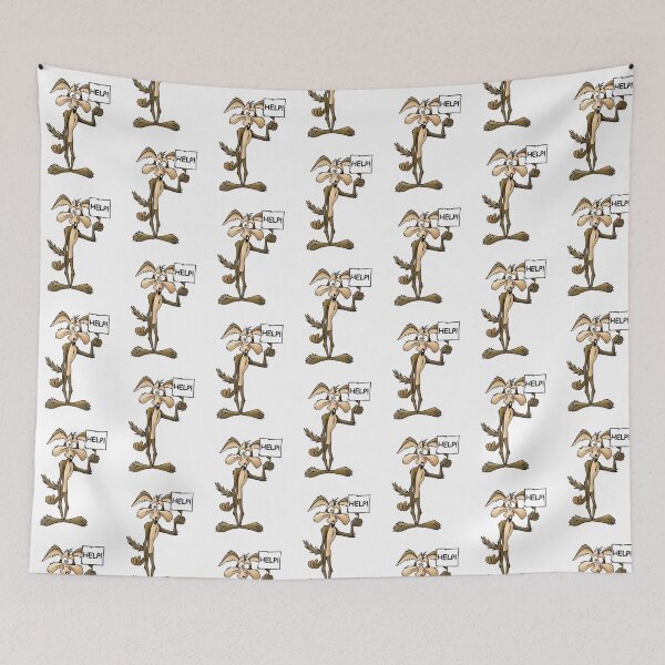 Item preview, Looney Tunes Wile E Coyote Holding Help Sign designed and sold by sauruscreated.