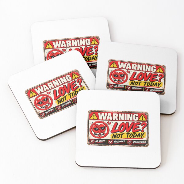 Item preview, Love? Not Today Warning Sign – Funny Anti Love Vintage Design designed and sold by Sitred123.