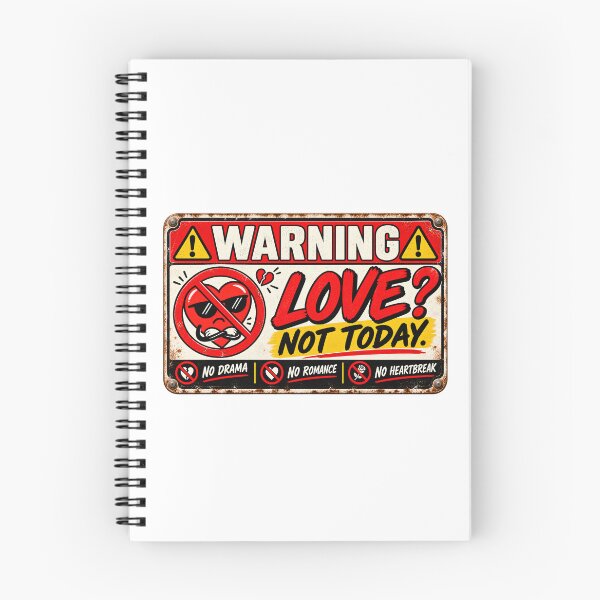 Item preview, Love? Not Today Warning Sign – Funny Anti Love Vintage Design designed and sold by Sitred123.