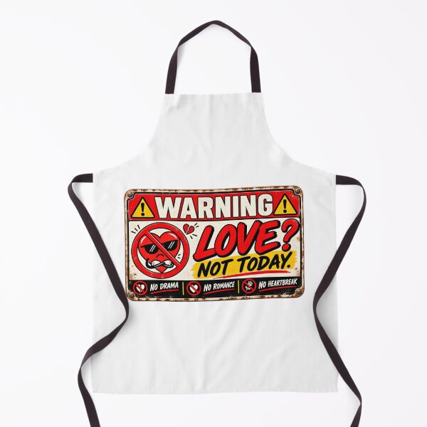 Item preview, Love? Not Today Warning Sign – Funny Anti Love Vintage Design designed and sold by Sitred123.