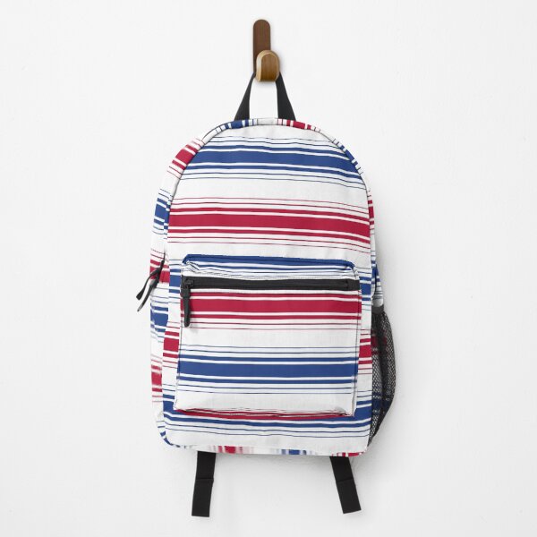Item preview, Stripes blue and red horizontal on white designed and sold by fuzzyfox.