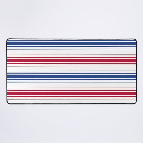 Item preview, Stripes blue and red horizontal on white designed and sold by fuzzyfox.