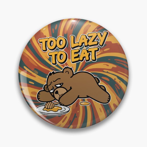 Item preview, Too Lazy To Eat Funny Tired Bear Cartoon designed and sold by Taridesign.