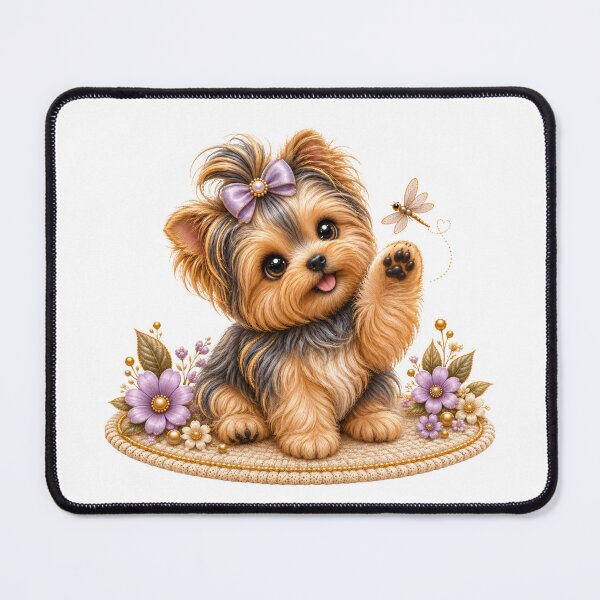 Item preview, Cute Yorkshire Terrier & Dragonfly – Adorable Yorkie Lover Design designed and sold by HO•Designs.