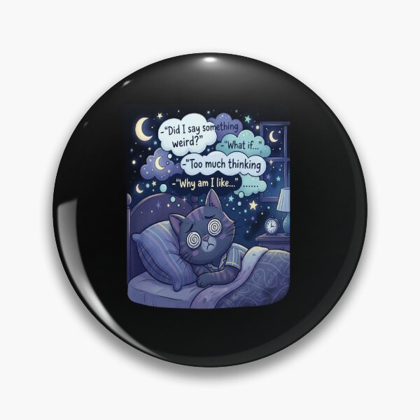 Item preview, Midnight Overthinking Kitty Dreams designed and sold by tulinorampyc.