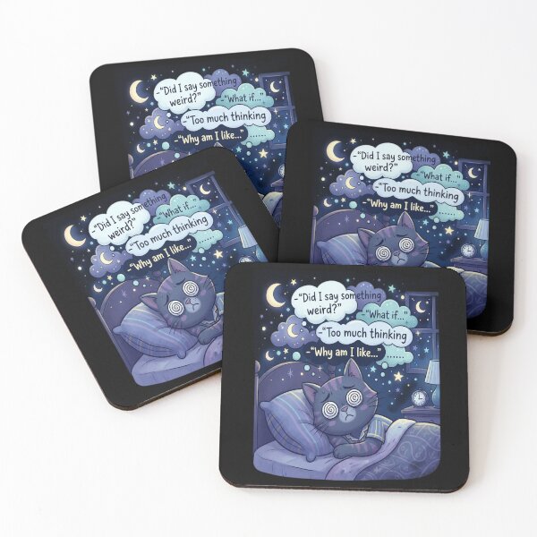 Item preview, Midnight Overthinking Kitty Dreams designed and sold by tulinorampyc.