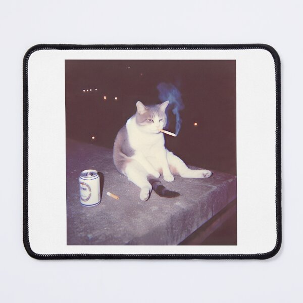 Item preview, Chill Cat Smokes And Sips At Night ⭐⭐⭐⭐⭐ designed and sold by latenitedraw.