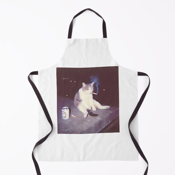 Item preview, Chill Cat Smokes And Sips At Night ⭐⭐⭐⭐⭐ designed and sold by latenitedraw.