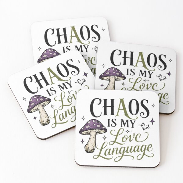 Item preview, Chaos Is My Love Language – Whimsical Goblincore Mushroom Humor designed and sold by Edenglow Prints & Peculiars.