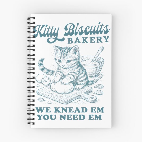 Item preview, Kitty Biscuits Bakery Cute Kitten Kneading Dough Funny Baking Art ⭐⭐⭐⭐⭐ designed and sold by latenitedraw.