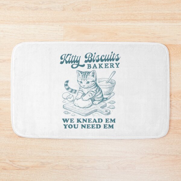 Item preview, Kitty Biscuits Bakery Cute Kitten Kneading Dough Funny Baking Art ⭐⭐⭐⭐⭐ designed and sold by latenitedraw.