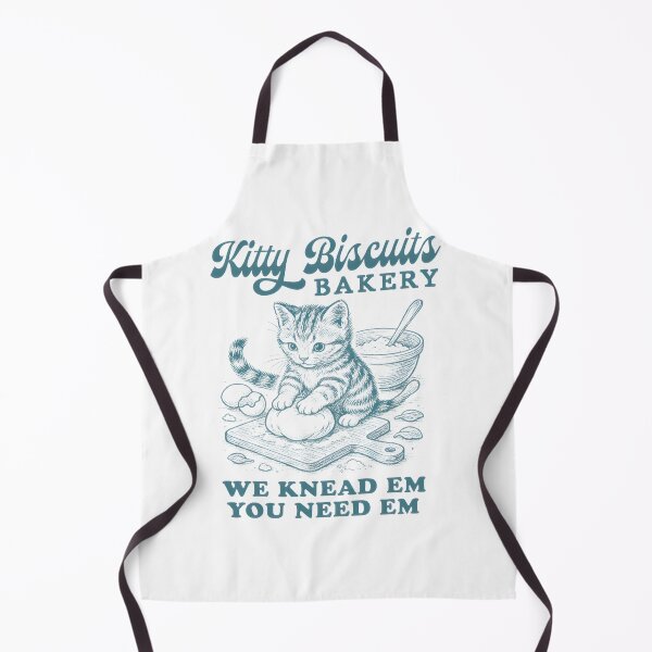 Item preview, Kitty Biscuits Bakery Cute Kitten Kneading Dough Funny Baking Art ⭐⭐⭐⭐⭐ designed and sold by latenitedraw.