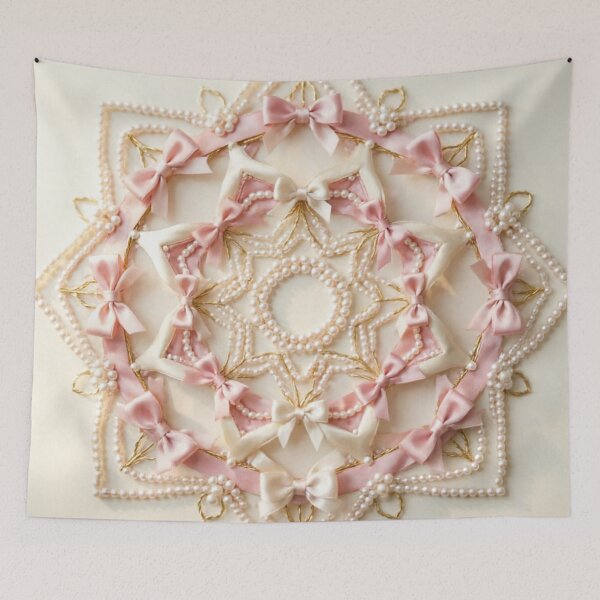 Item preview, Soft Pink Geometric Lotus Mandala designed and sold by IntelliMindDesigns.