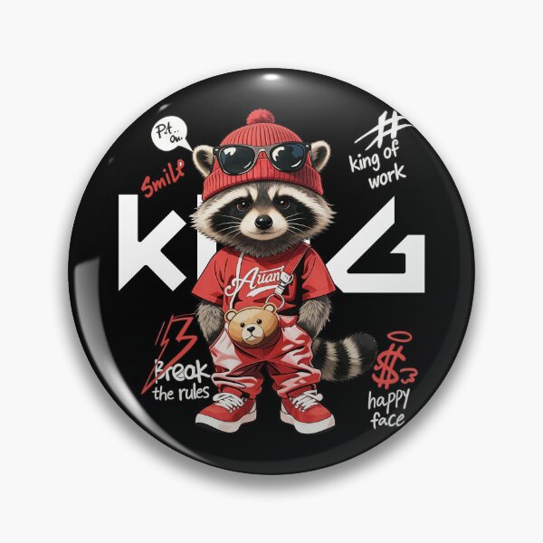 Item preview, King of the Streets: Cool Urban Raccoon | Streetwear Graffiti Art designed and sold by limos.