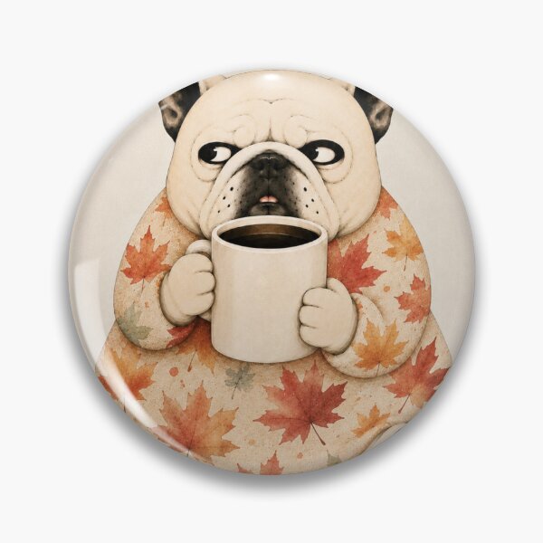 Item preview, Grumpy French Bulldog Coffee Morning | Cozy Autumn Frenchie designed and sold by joycrysstudio.