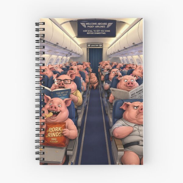 Item preview, When Pigs Fly. Funny Pig Airplane Cartoon – Piggy Airlines Travel Humor designed and sold by thebigleebowski.