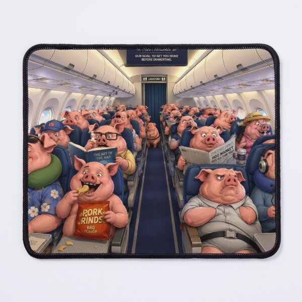 Item preview, When Pigs Fly. Funny Pig Airplane Cartoon – Piggy Airlines Travel Humor designed and sold by thebigleebowski.