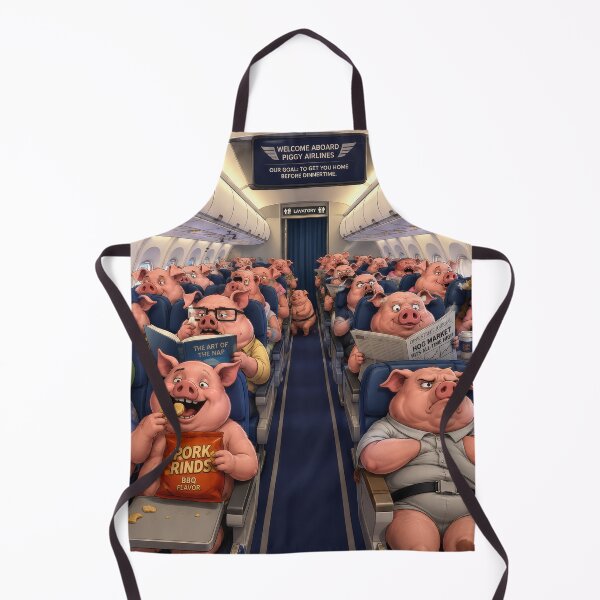 Item preview, When Pigs Fly. Funny Pig Airplane Cartoon – Piggy Airlines Travel Humor designed and sold by thebigleebowski.