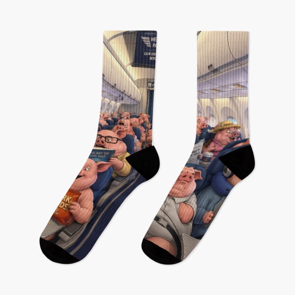 Item preview, When Pigs Fly. Funny Pig Airplane Cartoon – Piggy Airlines Travel Humor designed and sold by thebigleebowski.