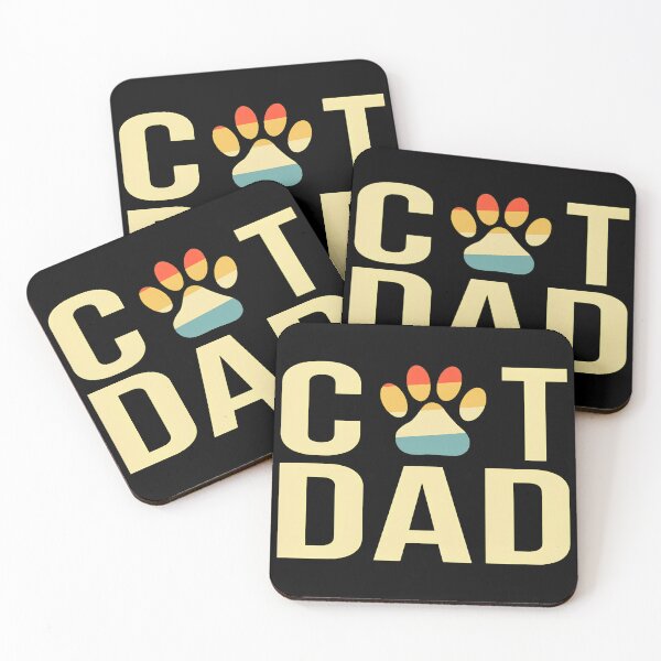 Item preview, Cat Dad Retro Paw Print Sunset designed and sold by Dmo3HarkoArt.