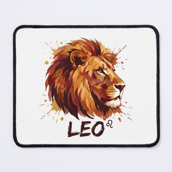 Item preview, Watercolor Leo Zodiac Lion Head Profile Splatter designed and sold by Osmose-Studio ⭐⭐⭐⭐⭐.